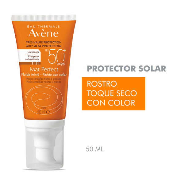 Imagen de AVENE SOLAR LINEA NARANJA FLUIDO ULTRA MAT PERFECT COLOR 50 fps [50 ml]