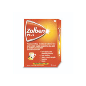 Imagen de ZOLBEN PLUS LIMON Y MIEL 600+100 mg [5 sob.]